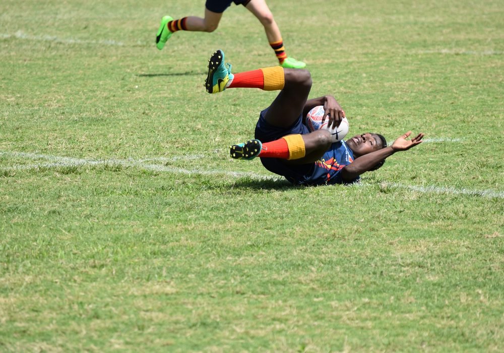 Players on a soccer field