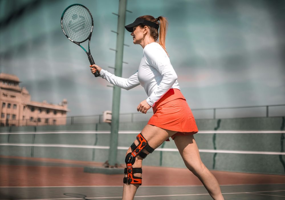 Tennis player on court
